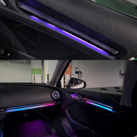 Kit d'éclairage d'ambiance pour Audi A3 8V 2013-2020 |   Écran d'application pour assemblage complet de ventilation de turbine 4D en fibre de carbone effet écaille de dragon RHD LHD
