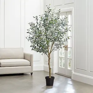 Su misura 90cm 120cm 150cm 180cm 210cm piante finte casa negozio Hotel decorazione artificiale albero di olivo decorazione per interni