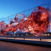 Écran LED transparent, mur vidéo électronique publicitaire en verre haute définition, P3.91, vitrine