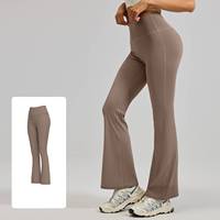 Pantalon de yoga évasé taille haute pour femme, ultra-extensible, sans couture, coupe bootcut, effet push-up, ajusté, pour l'entraînement, la gym et le quotidien