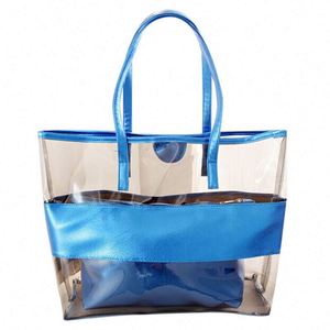 Bolso de Playa Transparente de Gran Capacidad para Mujer, Bolso de Hombro Transparente de Moda, Fábrica BSCI - Product Image 1