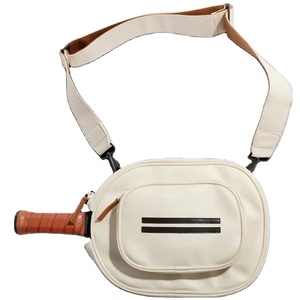 Échantillon gratuit, sac de raquette de pickleball pliable avec logo personnalisé, sac de sport portable en cuir pour raquette de pickleball - Product Image 1