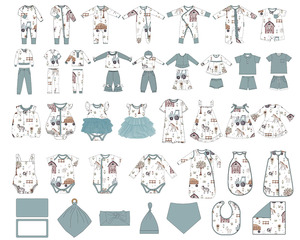 Hongbo custom ropa de bebe in cotone biologico con pigiama di bambù-baby-pigiama vestiti per <span class=keywords><strong>neonato</strong></span> da 6 <span class=keywords><strong>mesi</strong></span> a <span class=keywords><strong>9</strong></span> <span class=keywords><strong>mesi</strong></span> - Product Image 6