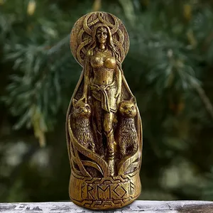 Figurines personnalisées, statue de la déesse nordique Freya, figurines en résine, sculpture d'autel Pegan, <span class=keywords><strong>dieu</strong></span> <span class=keywords><strong>viking</strong></span>, décoration de la maison, cadeaux - Product Image 4
