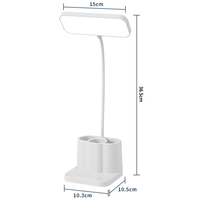 Lampe de bureau LED rechargeable avec porte-stylo, lampe de lecture tactile pour bureau d'étude, lampe de table Lampe LED rechargeable