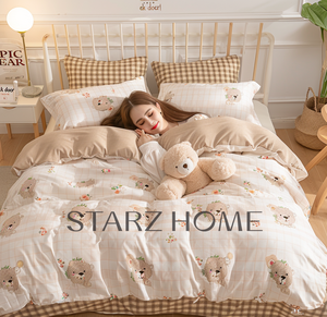 Coperta in cotone gotico soffice <span class=keywords><strong>lenzuola</strong></span> in Egitto 7 pezzi copriletto egitto casa hotel di bambù spider-man orso felice - Product Image 1