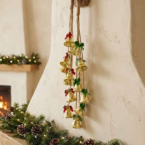 กระดิ่งคริสต์มาสแขวนผนัง งานแฮนด์เมดเหล็กตกแต่ง สำหรับห้องนั่งเล่น ของตกแต่งวันหยุด - Product Image 4