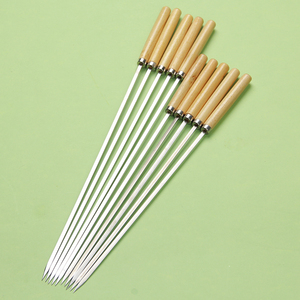 Juego de Brochetas para Barbacoa con Mango de Madera para Carne, <span class=keywords><strong>Camarones</strong></span>, Pollo y Vegetales - Product Image 4