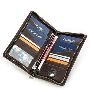 Оптовая продажа: Кожаный семейный органайзер для паспортов и документов, дорожный чехол-клатч для карт и телефона с RFID-защитой от потери - Product Image 1