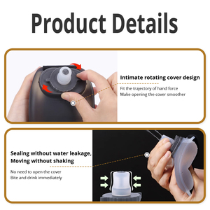 Leakproof Drinking Gym Wrist <strong>Water</strong> <strong>Bottle</strong>, Motivational Plastic <strong>Water</strong> <strong>Bottles</strong> <strong>Carry</strong> <strong>Strap</strong> <strong>for</strong> Fitness, Outdoor Sports - Product Image 2