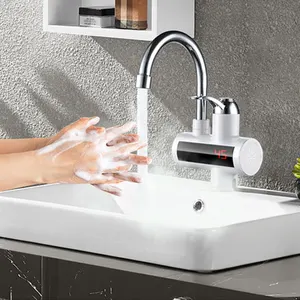 Source Factory Basin Kitchen Bathroom Faucet Tap Instant Electric Hot Water Heater Tap With Heating Water Faucet