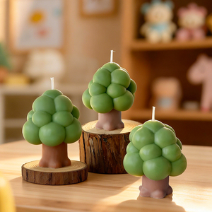 Velas Aromáticas Navideñas con Forma de Árbol de Navidad, Color <span class=keywords><strong>Verde</strong></span>, Mini Árbol de Cera de Soja, Regalos Navideños, Velas Personalizadas con Aromas - Product Image 2