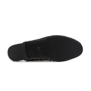 WETKISS Factory Wholesale Free Label Ladies Flats Slippers <strong>Close</strong> <strong>Toe</strong> Slippers Black Slides Women Flat <strong>Mules</strong> With Rivets - Product Image 5