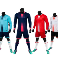 Ensemble d'uniformes de football originaux en gros, kit de football personnalisé, maillot à transfert thermique, service OEM, été