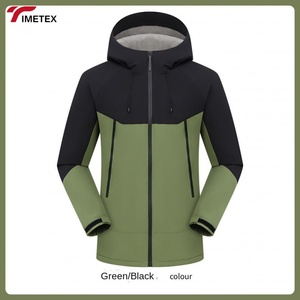 TIMETEX-Chaqueta ajustada deportiva personalizada para exteriores, transpirable, suave, resistente al viento, con revestimiento impermeable, logotipo <span class=keywords><strong>de</strong></span> <span class=keywords><strong>invierno</strong></span> teñido liso - Product Image 2