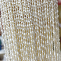Perles de millet en perles d'eau douce naturelles de 3,5-4 mm, semi-finies, pour mini-chaîne fine, fil de riz, DIY, chaîne claviculaire, anneau