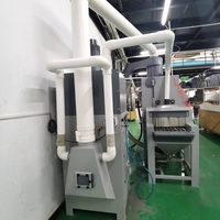 Machine automatique de sablage de traitement de surface métallique de profil en aluminium de bande de convoyeur de sableuse de rouleau de la CE