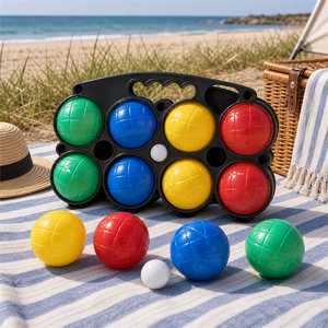 Ensemble <span class=keywords><strong>de</strong></span> <span class=keywords><strong>boules</strong></span> <span class=keywords><strong>de</strong></span> pétanque en plastique coloré avec sac <span class=keywords><strong>de</strong></span> transport, jeu <span class=keywords><strong>de</strong></span> <span class=keywords><strong>boules</strong></span> <span class=keywords><strong>de</strong></span> pelouse pour enfants et adultes - Product Image 1