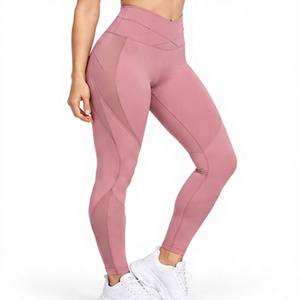 Legging de fitness pour femme, taille haute, effet froncé aux fesses, pour yoga et entraînement en salle de sport, anti-transparence lors des squats, effet ventre plat, respirant et sans coutures - Product Image 1