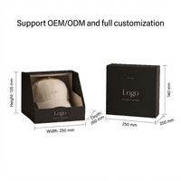 Caja de Cartón Negra de Lujo con Logotipo Personalizado, Funda Interior Inclinada, Caja de Regalo Rígida para Gorra Premium