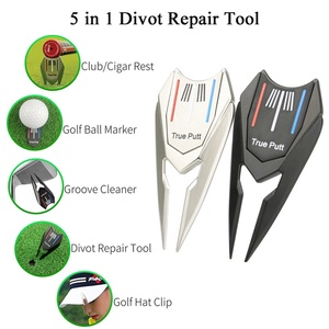 Marcador de bola de golf con grabado, juego de metal aleatorio, venta al por mayor, clip magnético personalizado, herramienta de divot personalizada, marcador de bola de golf con pieza extraíble - Product Image 4