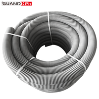 Conduit radial semi-rigide en HDPE de 90 mm, tuyau d'air frais aseptique écologique, tuyau de ventilation flexible ondulé