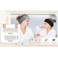 Bandeau en microfibre douce personnalisé avec logo, pour spa, maquillage, lavage du visage, masque, bain, douche, soins de la peau