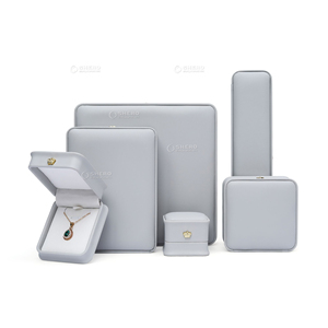 Caja de Joyería de Lujo Personalizada para Compromiso, Anillos, Aretes, Pulseras, Collares, Caja de Joyería de Cuero PU con Logotipo - Product Image 4