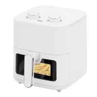 Freidora de Aire Multifuncional de Alta Capacidad 4L, Totalmente Automática, con Calefacción, Horno Eléctrico sin Aceite de 1200W para Uso Doméstico