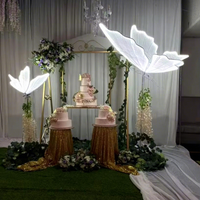 Nouveau Design Lumineux Décoration de Mariage Accessoires de Scène Guide d'Événement Lumière LED Papillon Lumière de Mariage