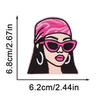 Nouvelle écusson thermocollant en feutre non tissé brodé rose vif, édition limitée, motif 'Cool Hot Girl CEO Dollar Month Naughty Girl', pour sacs et vêtements