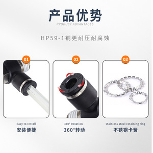 วาล์วปรับมุม Sc Sl Nse L Type ควบคุมการไหล พร้อมข้อต่อเร็ว 1/4 นิ้ว สำหรับแก๊ส ซีล PTF ทนอุณหภูมิปกติ 10 บาร์ - Product Image 3