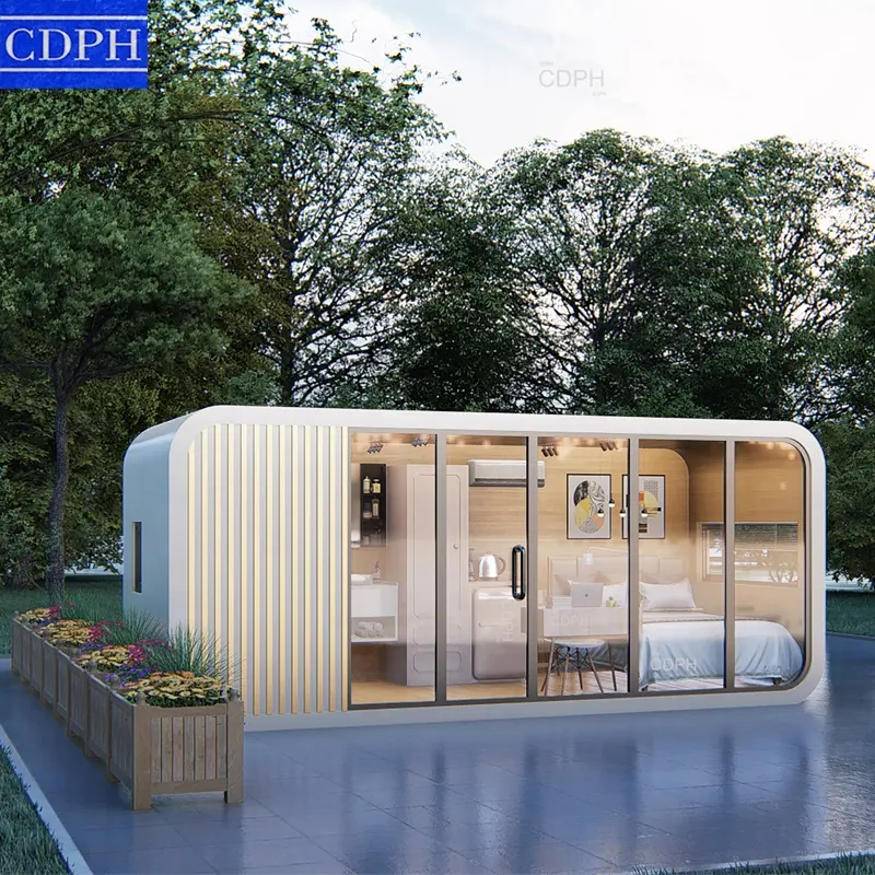 20ft/40ft Luxe Geprefabriceerde Huis Modulaire Prefab Kleine Huizen Container Apple Cabine Hotel Casas Prefabricadas Huizen Te Koop