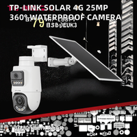 Caméra de sécurité solaire TP-LINK TL-IPC689XL 4G LTE 25MP couleur intégrale IP66 étanche 360 PTZ Dôme