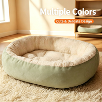 Coussin ovale pour chien et chat en polaire douce et chaude, antidérapant, lavable, facile à nettoyer, OEM ODM personnalisé