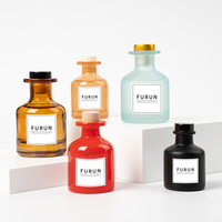 Bouteilles diffuseurs en verre personnalisées grande capacité 50ml et 80ml avec emballage de vente au détail pour parfum – Vente en gros