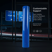 Película Reflectante de Microprismas de Grado Diamante con Protección UV de Visibilidad Suprema, Lámina Reflectante Retroreflectante de Cubo Completo para Señales de Carretera