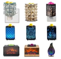 Brûleur d'arômes en métal avec minuterie pour huiles essentielles et cire de bougie, diffuseur de parfum décoratif