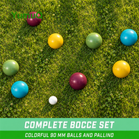 YumuQ – Ensemble de boules de pétanque souples de 90 mm pour l'extérieur, jeu de pelouse, boules de boccia en caoutchouc avec sac de transport pour jardin
