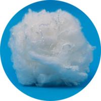 Fibre de polyester en vrac blanc brut 0,8D 38 mm ignifuge pour le filage