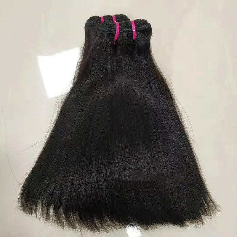 Cheap brazilian hair price in nigeria, bone straight double drawn virgin human hair bundles