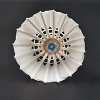 Volant de Badminton en Plumes d'Oie Droites Durables Homologué sur Mesure par le Fabricant d'Origine pour Tournoi Professionnel
