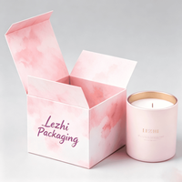 Caja de Regalo para Velas con Diseño Personalizado, Caja de Embalaje para Velas y Cremas Faciales, Caja de Cartón de 350 GSM Color Marfil para Cosméticos