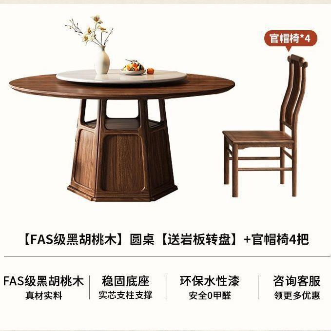 Mesa redonda [con rueda giratoria] y 4 sillas oficiales para sombreros.