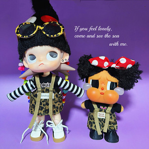 Ropa para Muñecas Bebé, Overoles Zsiga Gaga Sister, Ropa para Muñecas <span class=keywords><strong>que</strong></span> <span class=keywords><strong>Lloran</strong></span>, Camisa de Vestir, Overoles de Tela con Estampado de Leopardo - Product Image 1