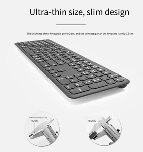 <span class=keywords><strong>Teclado</strong></span> Inalámbrico BT de Doble Canal para Oficina, Versión Portátil con Batería, Estructura de Tijera de 111 Teclas, <span class=keywords><strong>Teclado</strong></span> Ultrafino - Product Image 5