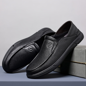 Mens Casual <b>Shoes</b> <b>Soft</b> Sole <b>Soft</b> Upper Summer Mens <b>Shoes</b> Genuine Leather Slip-On Dad <b>Shoes</b> Perforated Breathable Leather <b>Shoes</b> - Product Image 4