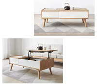 Table basse multifonctionnelle relevable avec mécanisme de pliage à charnière, support de rangement, cadre de levage, quincaillerie fonctionnelle pour bureau
