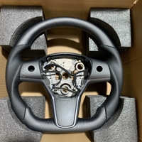 Volante in Fibra di Carbonio a Forma di D Senza Piastra di Copertura per Tesla Model Y Legacy