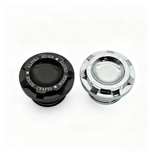 Tapa de Tanque de Combustible Retro con Diseño Floral para Motocicleta Harley 883 XL1200 X48, de Aluminio CNC, Color Negro Cromado - Product Image 1